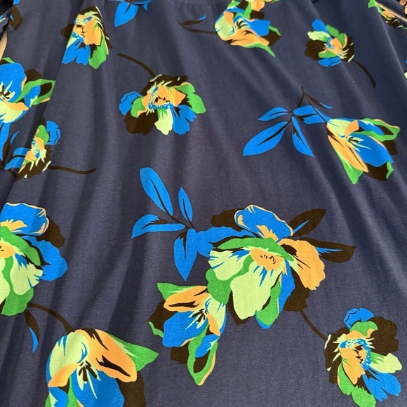 Donna Morgan Women's Plus Size Stretch Floral Cottage Spring Faux Wrap Dress 18W - Picture 2 of 16